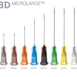 Most common needle gauge for venipuncture