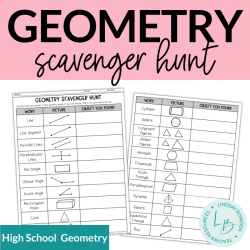 Geometry scavenger hunt answer key