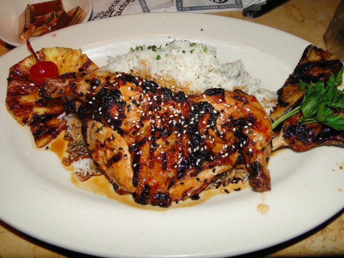 Teriyaki chicken from cheesecake factory